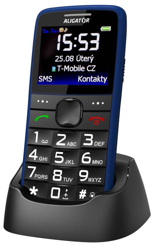 Mobilní telefon Aligator A675 Senior modrý, Mobilní, telefon, Aligator, A675, Senior, modrý