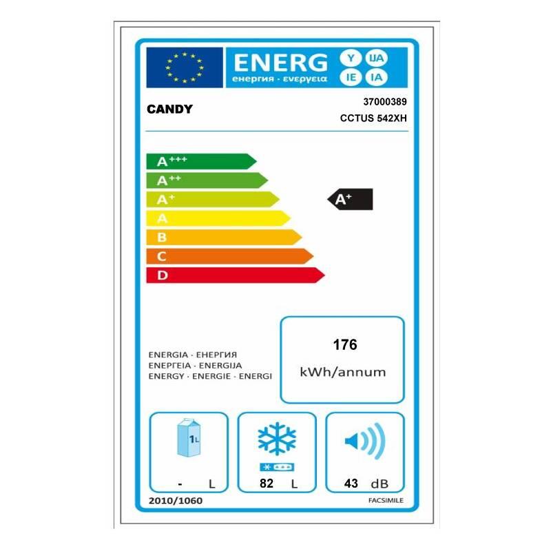 Mraznička Candy CCTUS 542 XH stříbrná