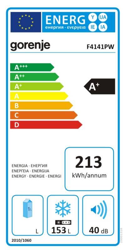Mraznička Gorenje Essential F4141PW bílá
