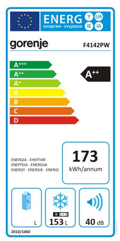 Mraznička Gorenje Essential F4142PW bílá