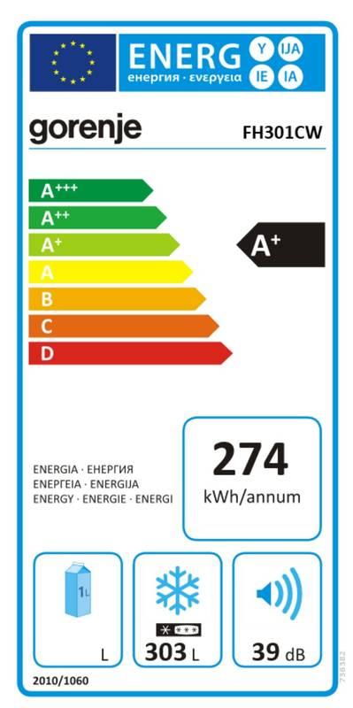 Mraznička Gorenje Essential FH301CW bílá