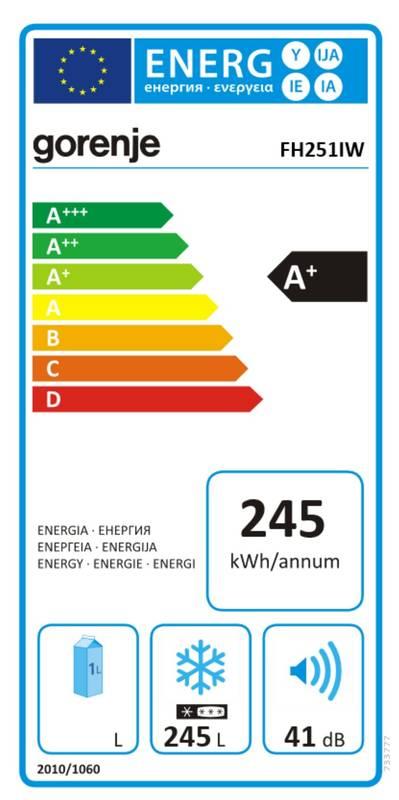 Mraznička Gorenje FH251IW bílá