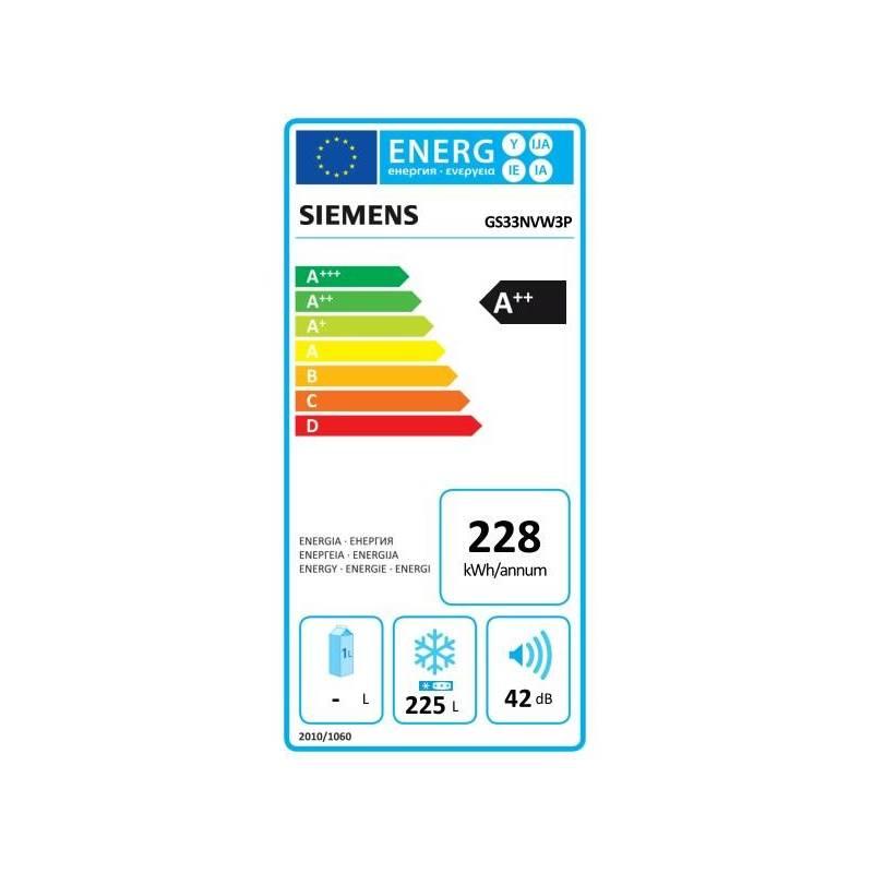 Mraznička Siemens GS33NVW3P bílá