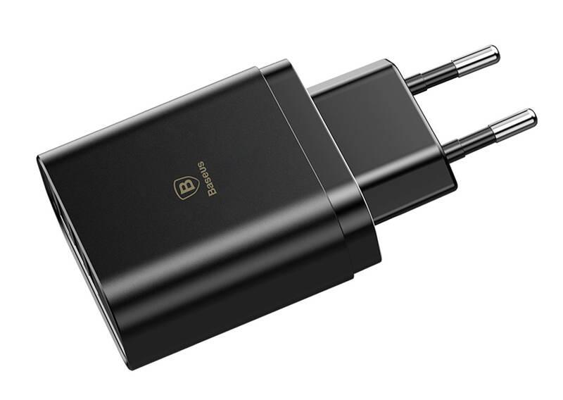 Nabíječka do sítě Baseus Mirror Lake Digital Display 3xUSB 3.4A černá