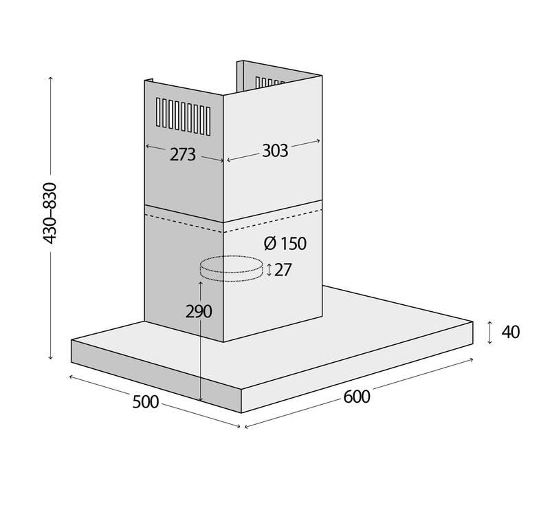 Odsavač par Concept OPK2760ss nerez