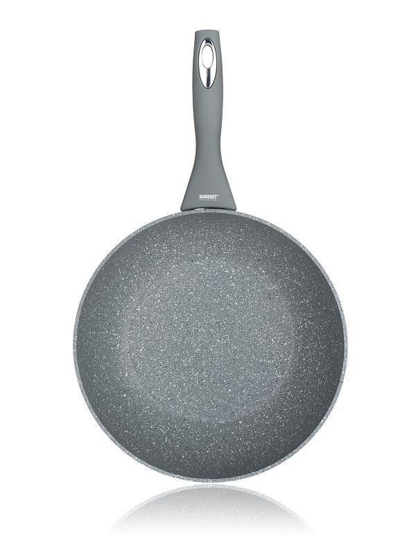 Pánev WOK BANQUET Granite, 28 cm šedá