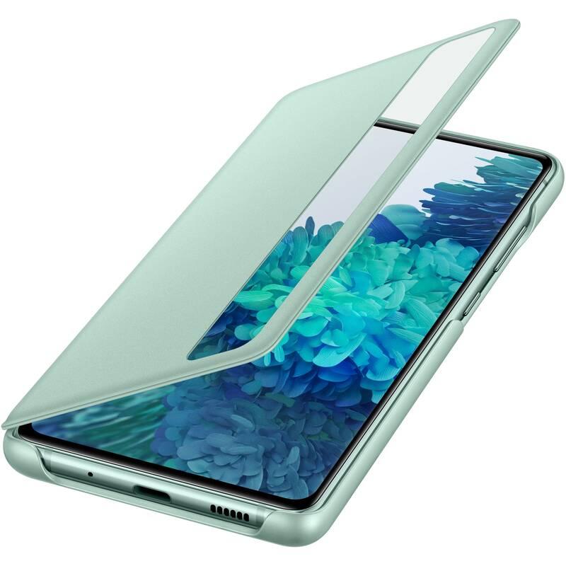 Pouzdro na mobil flipové Samsung Clear View na Galaxy S20 FE zelené