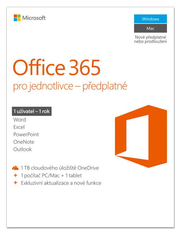 Software Microsoft Office 365 pro jednotlivce CZ