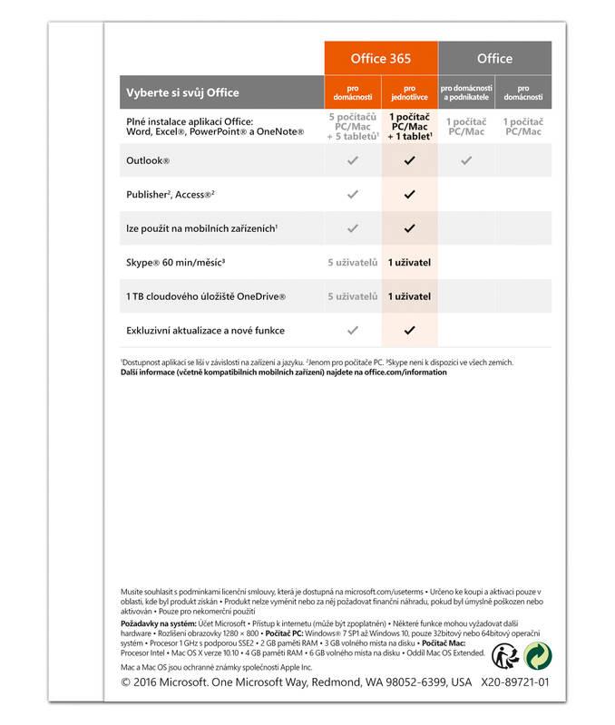 Software Microsoft Office 365 pro jednotlivce CZ, Software, Microsoft, Office, 365, pro, jednotlivce, CZ