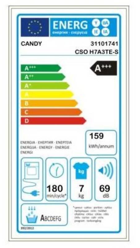 Sušička prádla Candy CSO H7A3TE-S bílá
