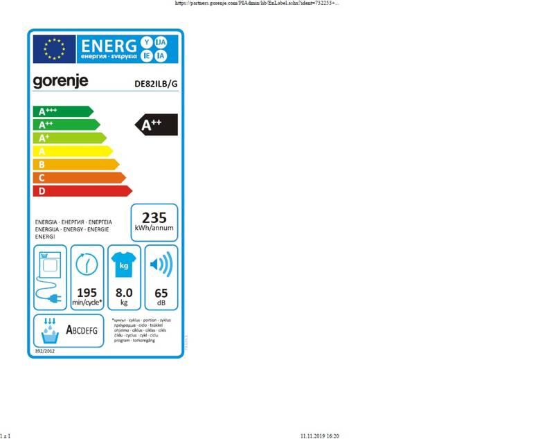 Sušička prádla Gorenje Essential DE82ILB G černá