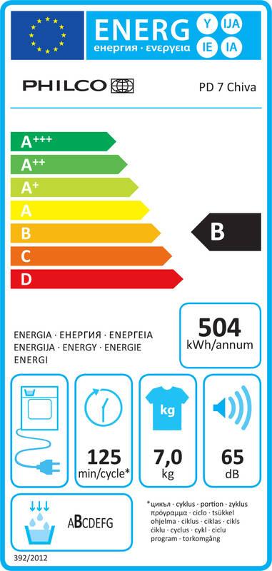 Sušička prádla Philco PD 7 Chiva bílá