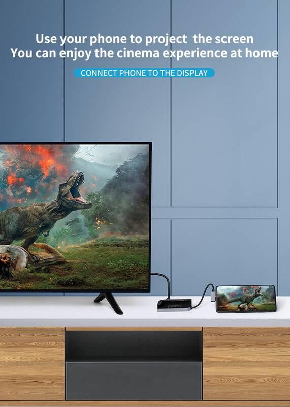 USB Hub Baseus USB-C USB, HDMI, SD, micro SD, USB-C PD, 3,5mm jack šedý