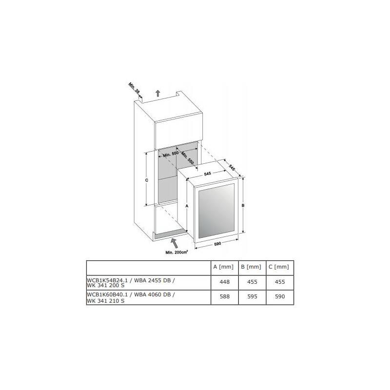 Vinotéka Amica WFBA 2030 DX nerez
