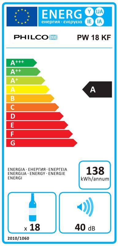 Vinotéka Philco PW 18 KF černá