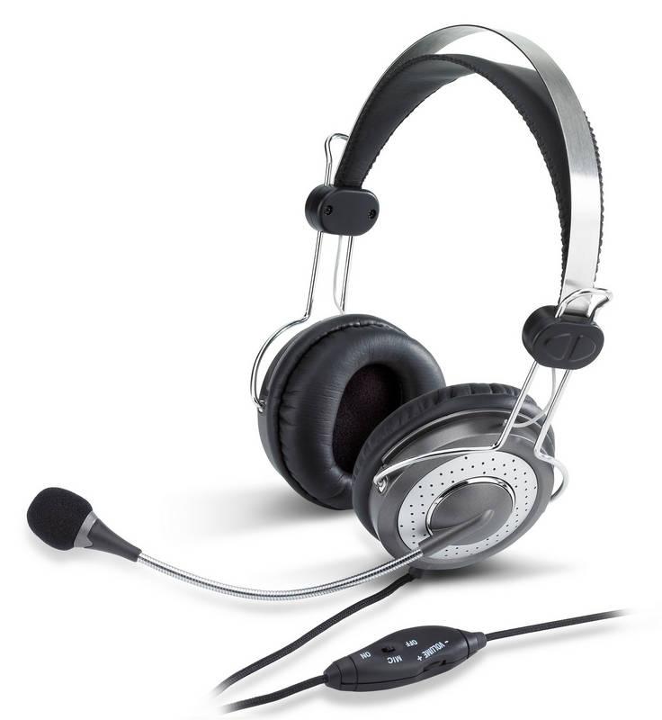 Headset Genius HS-04SU černý stříbrný