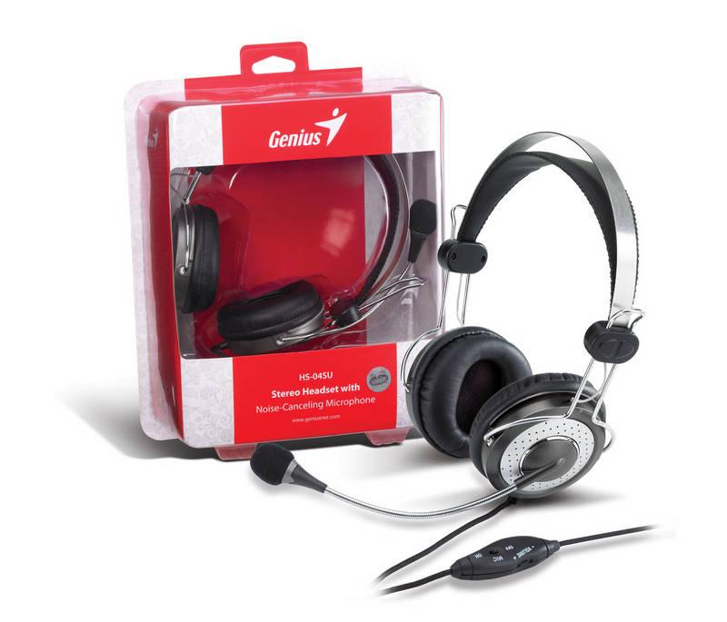 Headset Genius HS-04SU černý stříbrný