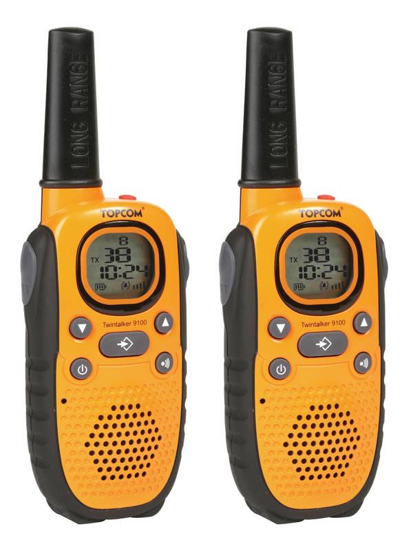 Vysílačky Topcom 9100 oranžová, Vysílačky, Topcom, 9100, oranžová
