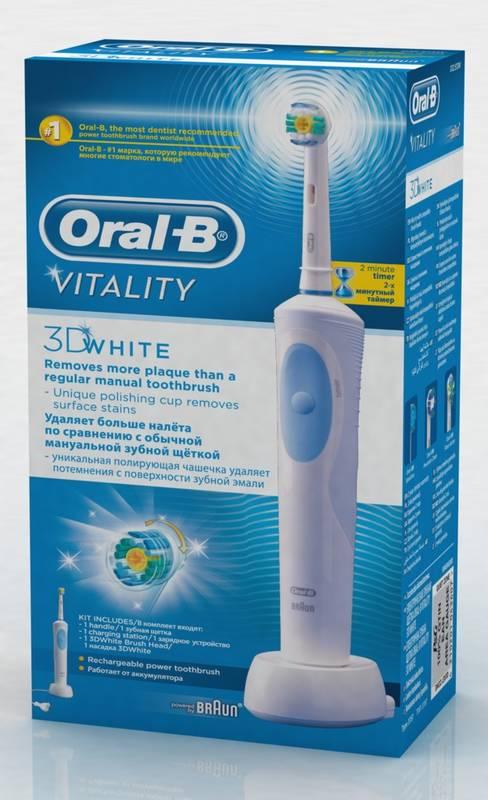 Zubní kartáček Oral-B Vitality 3D White, Zubní, kartáček, Oral-B, Vitality, 3D, White
