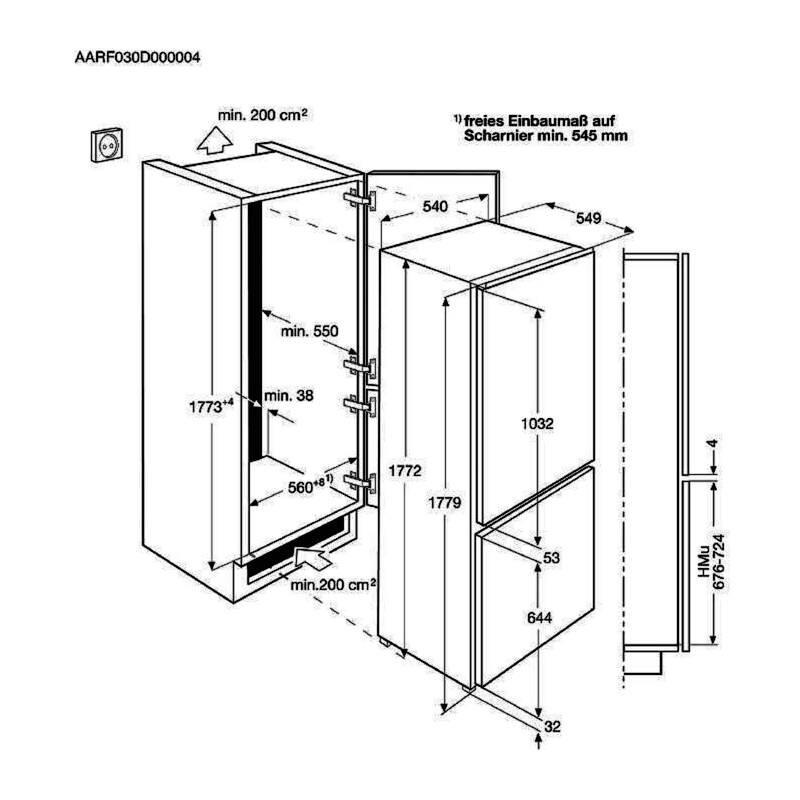 Chladnička s mrazničkou Electrolux FlexiShelf LNT4FE18S bílé