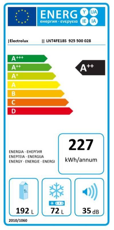 Chladnička s mrazničkou Electrolux FlexiShelf LNT4FE18S bílé