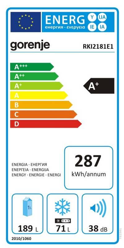 Chladnička s mrazničkou Gorenje RKI2181E1 bílé