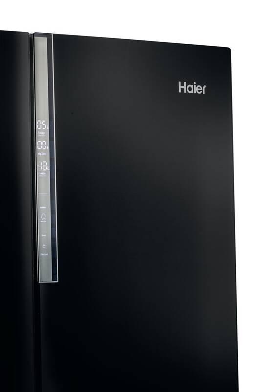 Chladnička s mrazničkou Haier HFF-750CGBJ černá barva sklo, Chladnička, s, mrazničkou, Haier, HFF-750CGBJ, černá, barva, sklo