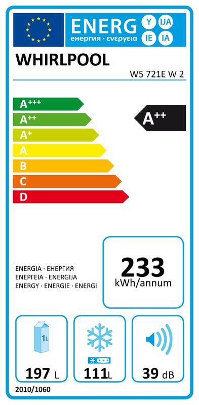 Chladnička s mrazničkou Whirlpool W5 721E W 2 bílá