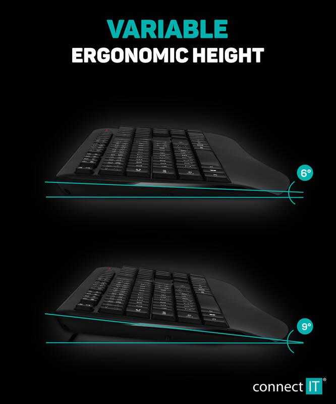 Klávesnice s myší Connect IT Combo CKM-7803-CS, CZ SK černá