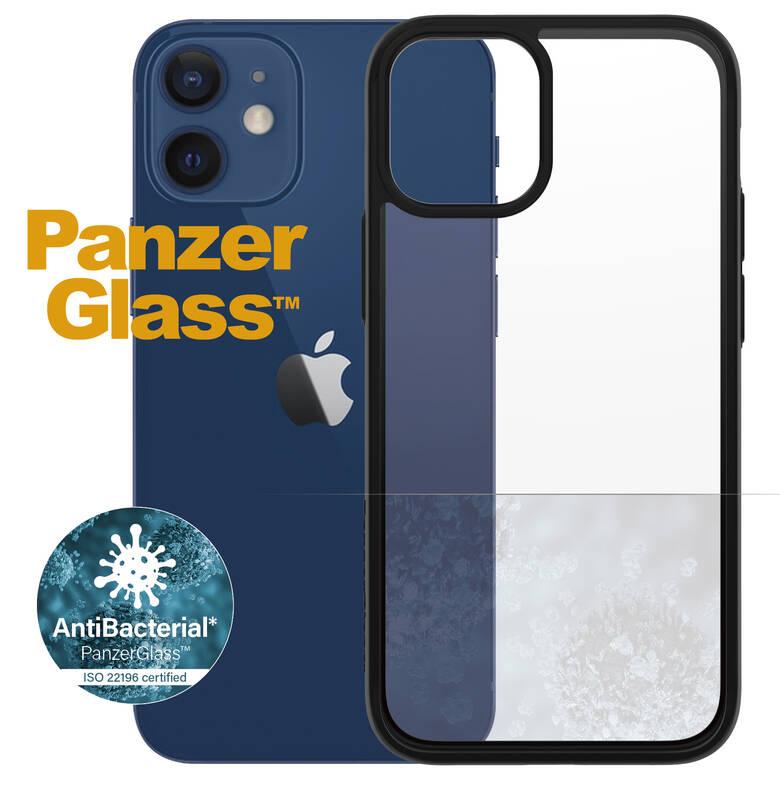 Kryt na mobil PanzerGlass ClearCase Antibacterial na Apple iPhone 12 mini černý průhledný
