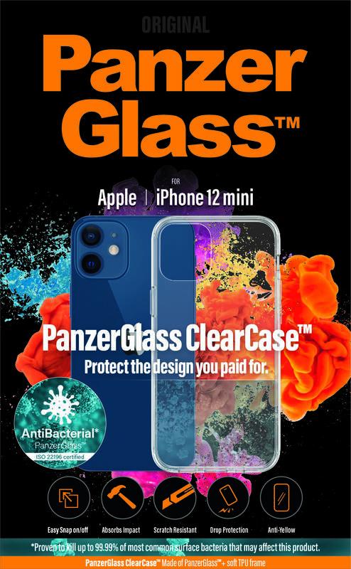 Kryt na mobil PanzerGlass ClearCase Antibacterial na Apple iPhone 12 mini průhledný