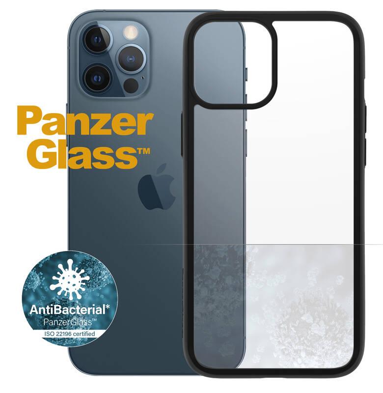 Kryt na mobil PanzerGlass ClearCase Antibacterial na Apple iPhone 12 Pro Max černý průhledný