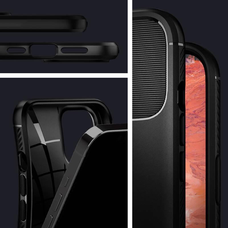 Kryt na mobil Spigen Rugged Armor na Apple iPhone 12 12 Pro černý