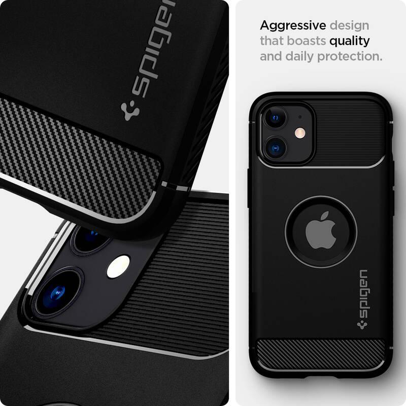 Kryt na mobil Spigen Rugged Armor na Apple iPhone 12 mini černý
