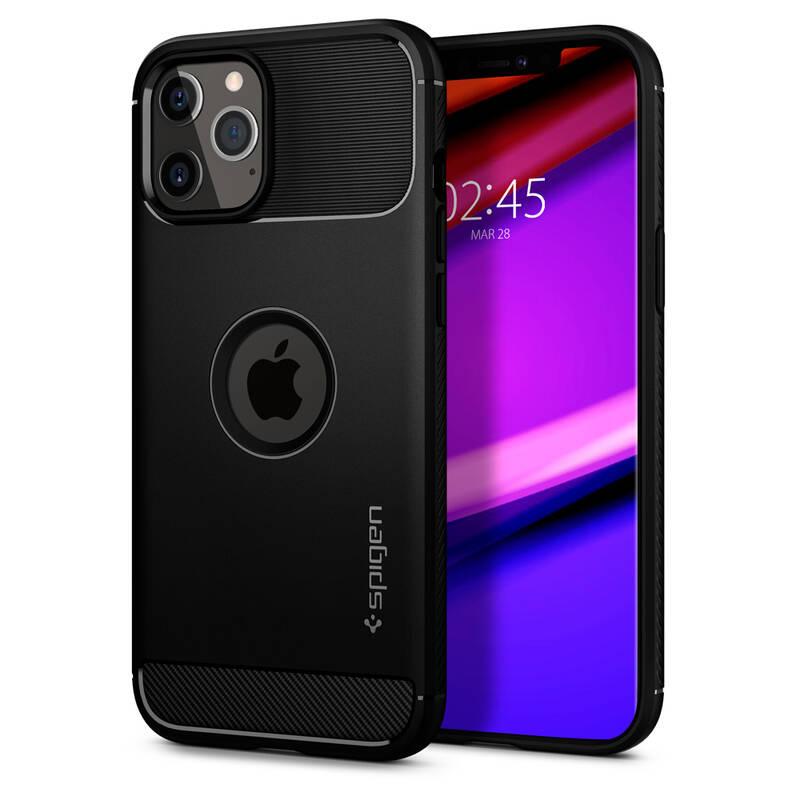 Kryt na mobil Spigen Rugged Armor na Apple iPhone 12 Pro Max černý