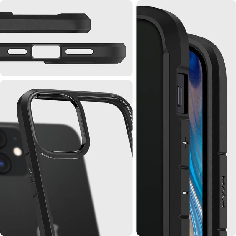 Kryt na mobil Spigen Ultra Hybrid na Apple iPhone 12 mini černý průhledný