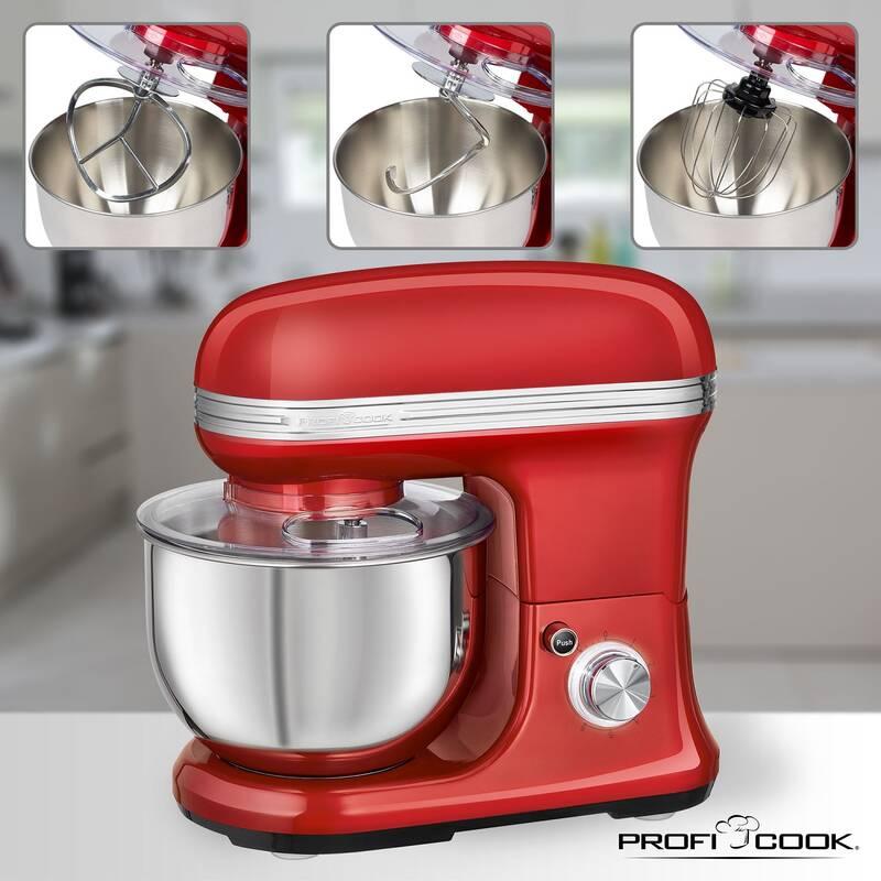 Kuchyňský robot Profi Cook Vintage KM 1197RD červený, Kuchyňský, robot, Profi, Cook, Vintage, KM, 1197RD, červený
