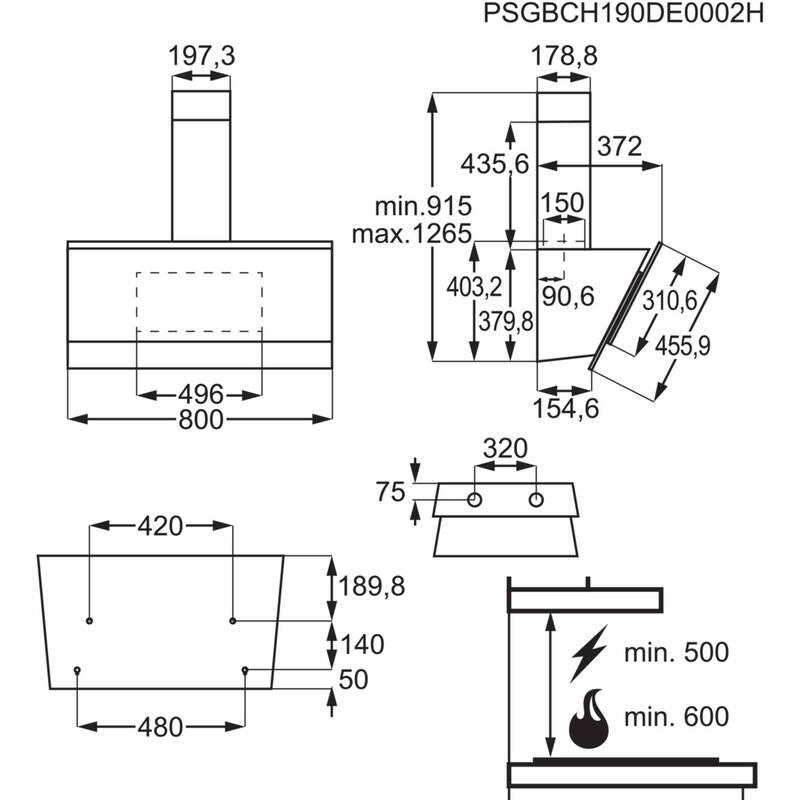 Odsavač par AEG Mastery DVB5860B černý