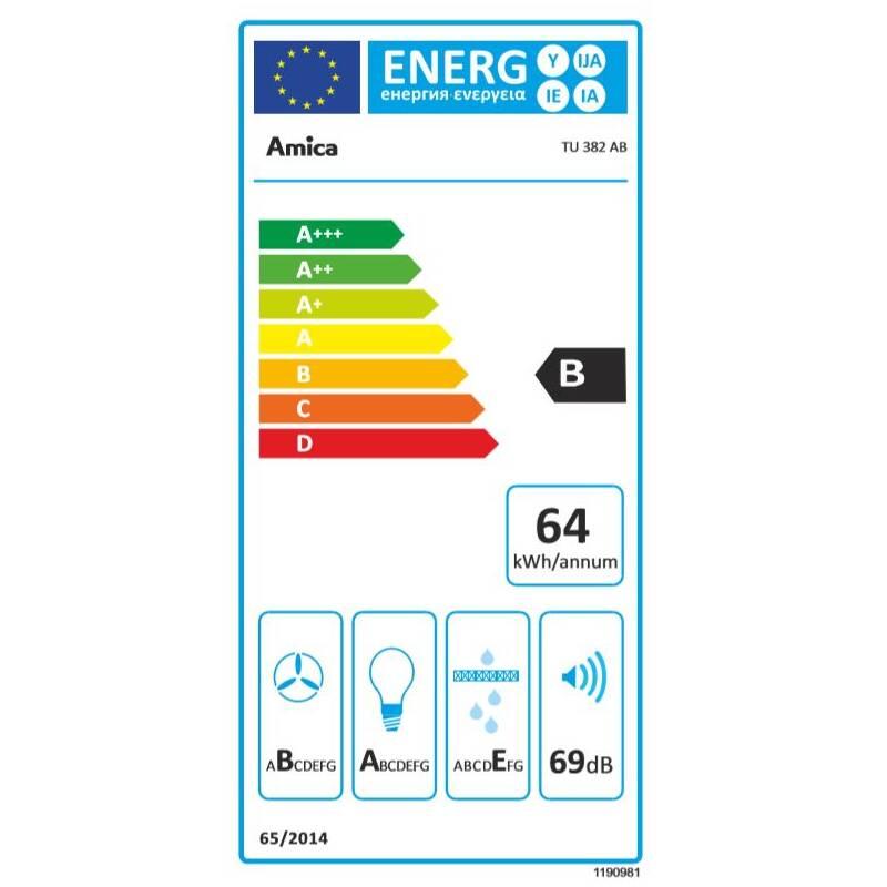 Odsavač par Amica TU 382 AB černý