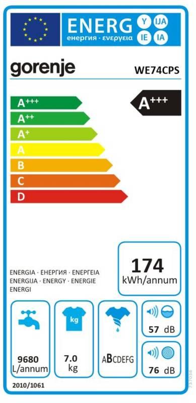 Pračka Gorenje Essential WE74CPS bílá