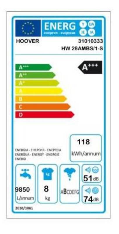 Pračka Hoover HW 28AMBS 1-S bílá