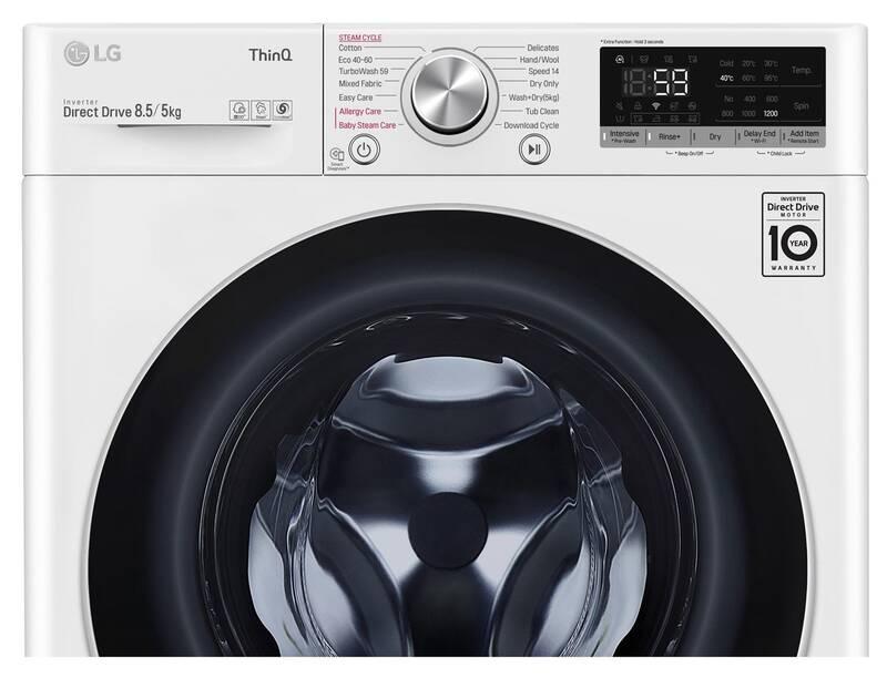 Pračka se sušičkou LG F2DV5S8S1 bílá