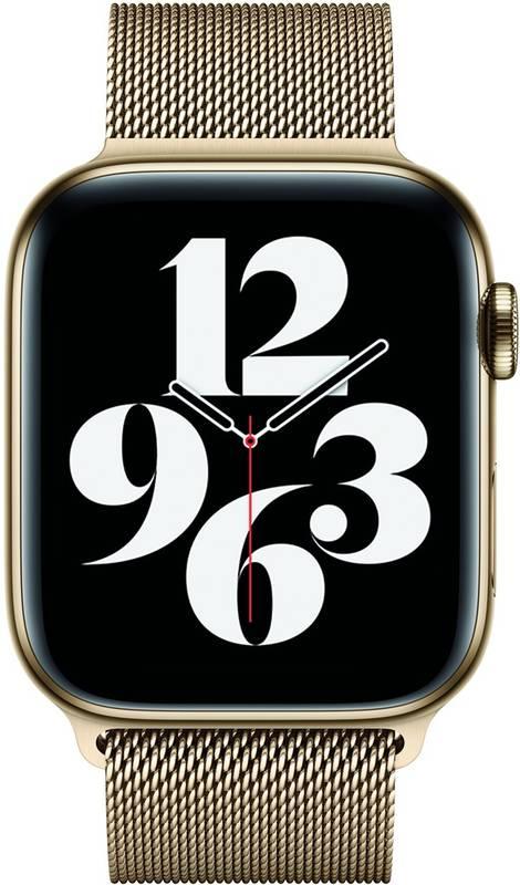 Řemínek Apple Watch 44mm zlatý milánský tah, Řemínek, Apple, Watch, 44mm, zlatý, milánský, tah