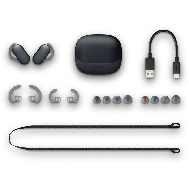 Sluchátka Sony WF-SP900, 4GB černá