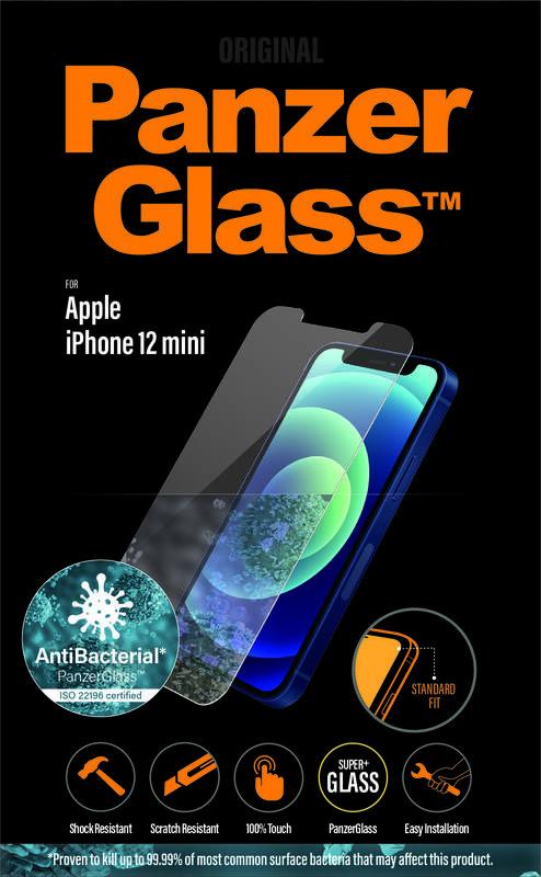 Tvrzené sklo PanzerGlass Standard Antibacterial na Apple iPhone 12 mini