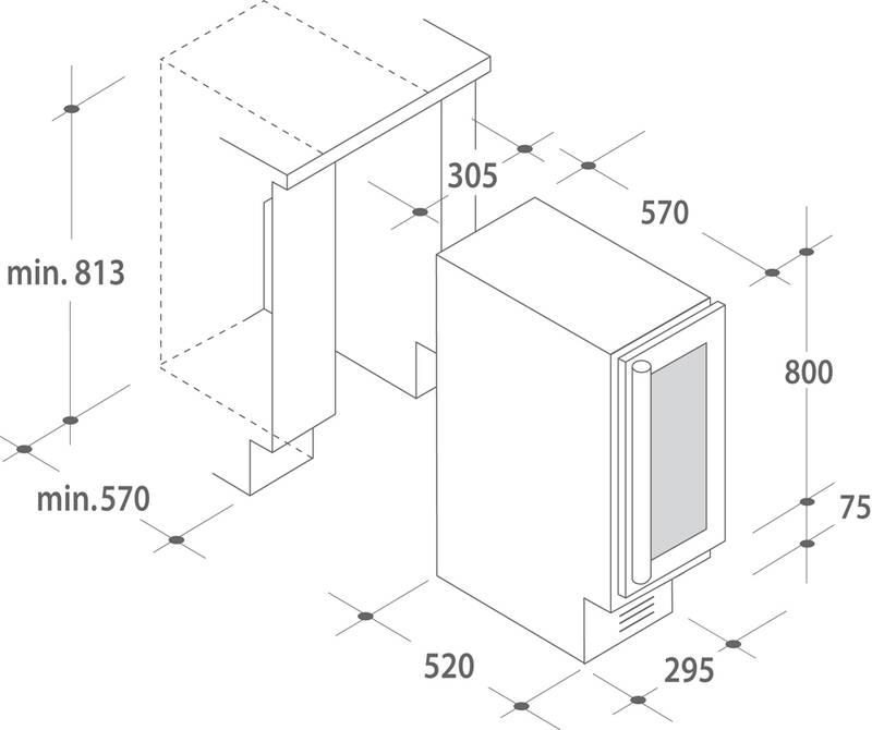 Vinotéka Candy CCVB 30 černé