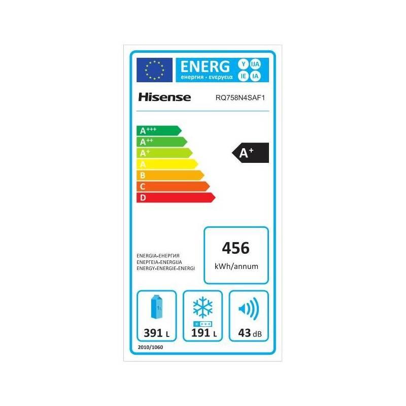 Americká lednice Hisense RQ758N4SAF1 černá