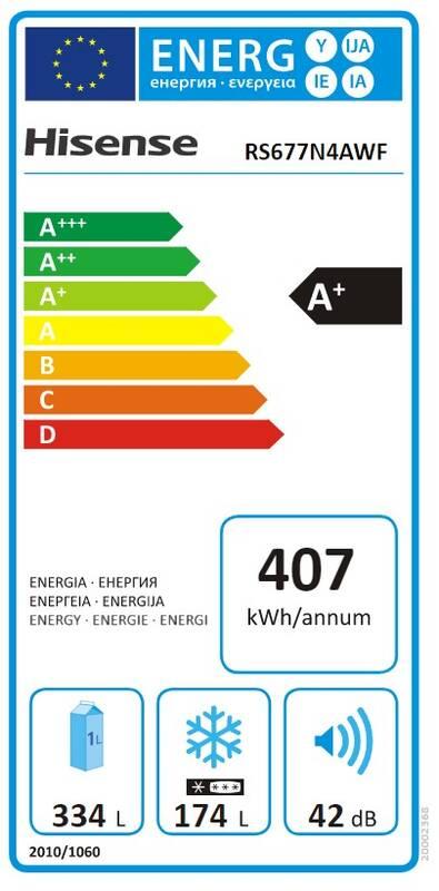 Americká lednice Hisense RS677N4AWF bílá