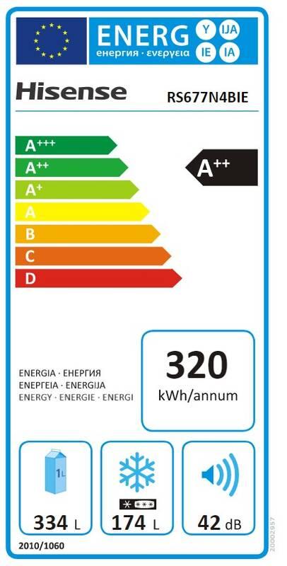 Americká lednice Hisense RS677N4BIE nerez