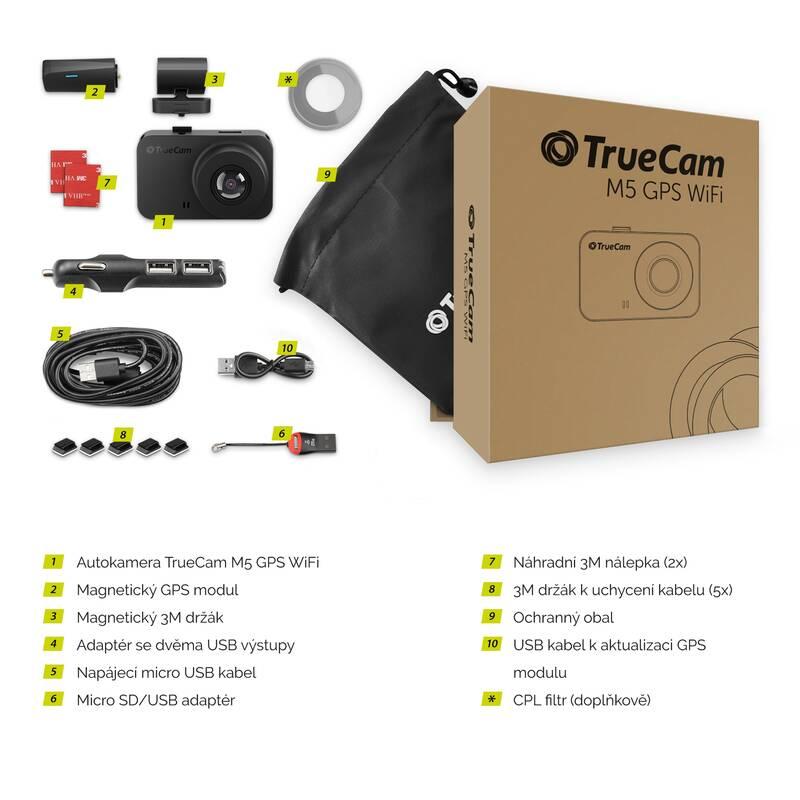 Autokamera TrueCam M5 GPS Wi-Fi černá, Autokamera, TrueCam, M5, GPS, Wi-Fi, černá